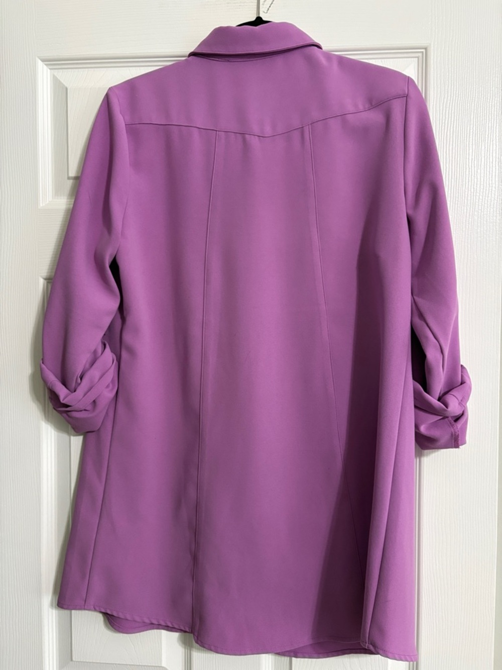 Purple Button-Front Dress - Picture 2 of 2
